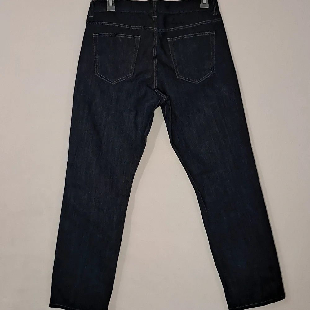 Claiborne Men's Size 34W 32L Dark Blue Straight Fit Jeans